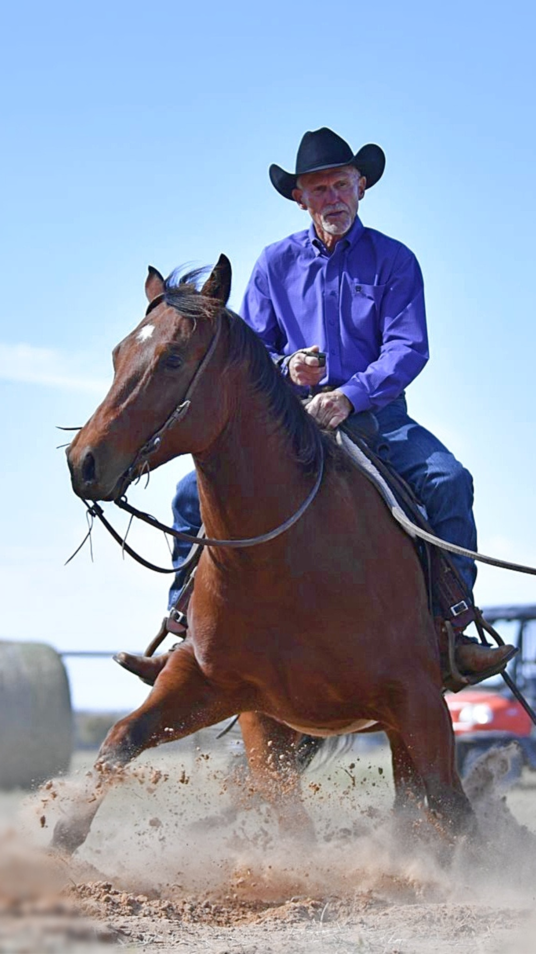 Dr. Trotter riding a cutting horse